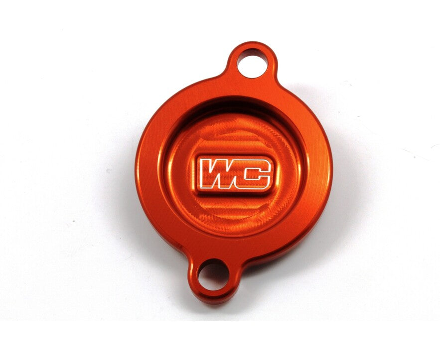 Works Connection - Tapa filtro aceite KTM / HUSQVARNA / GAS GAS NARANJO