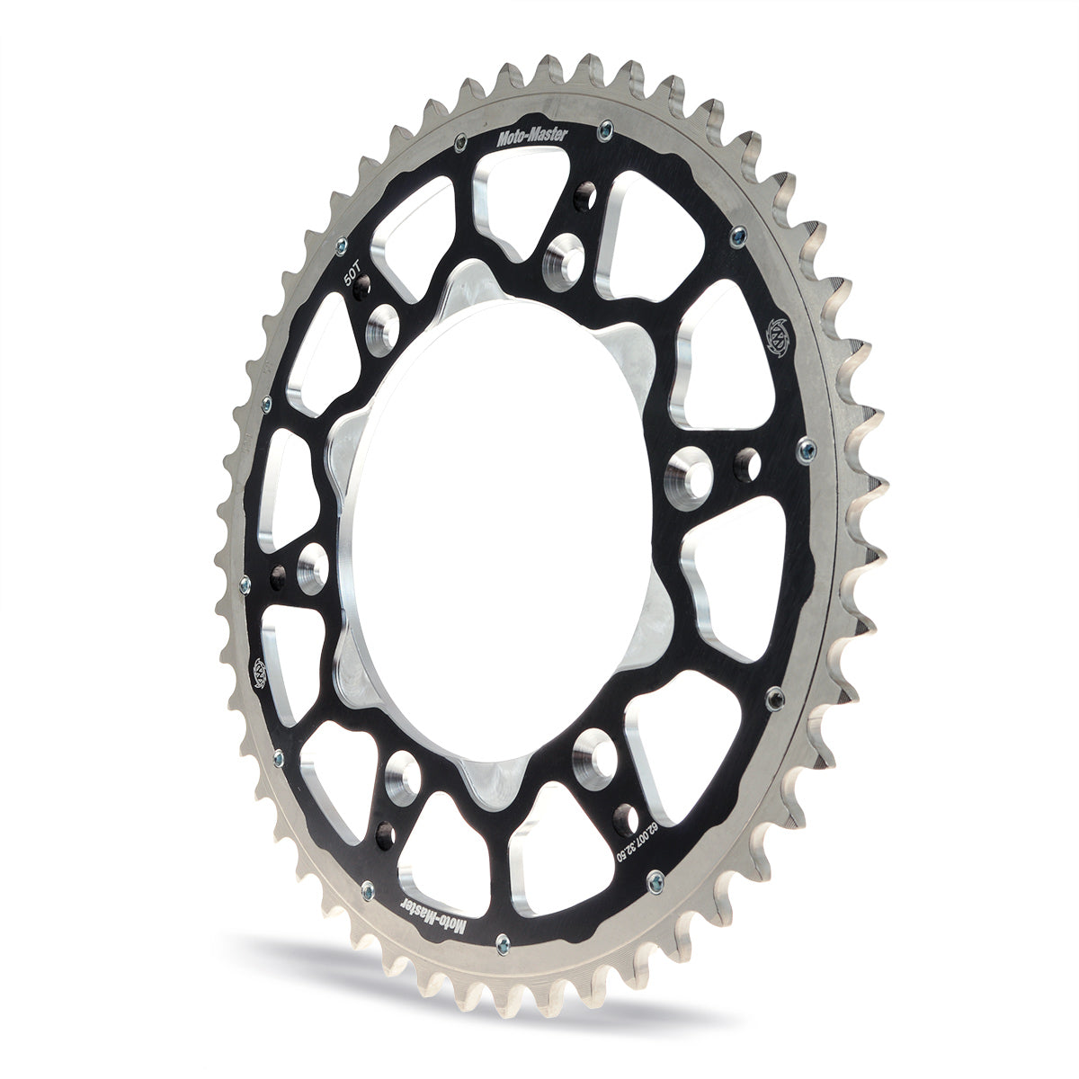 "Catalina bimetalica Moto-Master Fusion 51T negra instalada en Suzuki RMZ450"

"Corona sprocket dual ring acero aluminio 7075 Motocross Moto Master RM250 49T"

"Upgrade transmision enduro catalina bi-metalica ligera duradera Suzuki DRZ400"