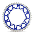 "Catalina bimetalica Moto-Master Fusion 49T azul instalada en Yamaha YZ250F"

"Corona sprocket dual ring acero aluminio 7075 Motocross Moto Master YZ450F"

"Upgrade transmision enduro catalina bi-metalica ligera duradera Yamaha WR450F"