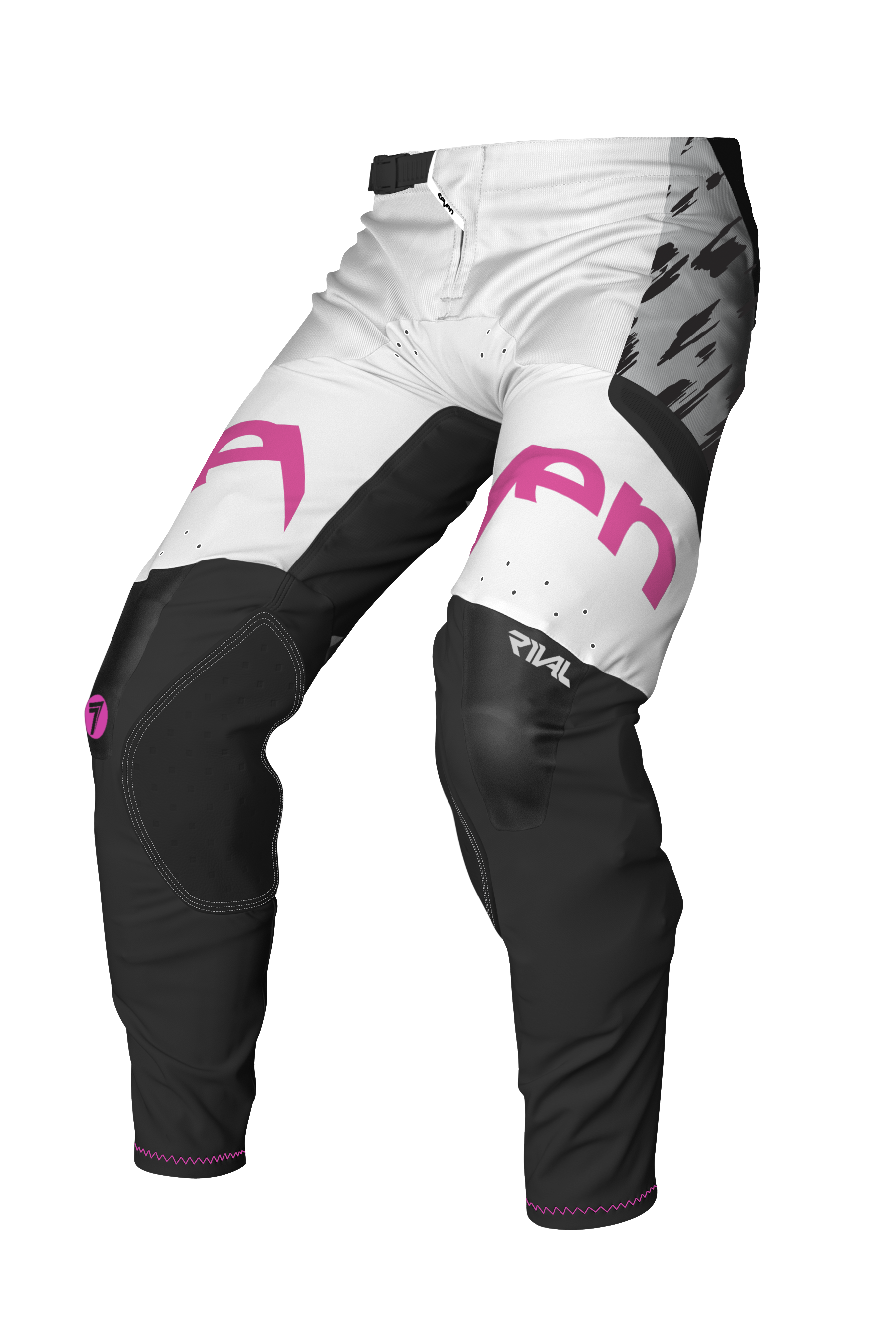 Pantalón Motocross Seven Rival Clash Blanco / Gris 25.1