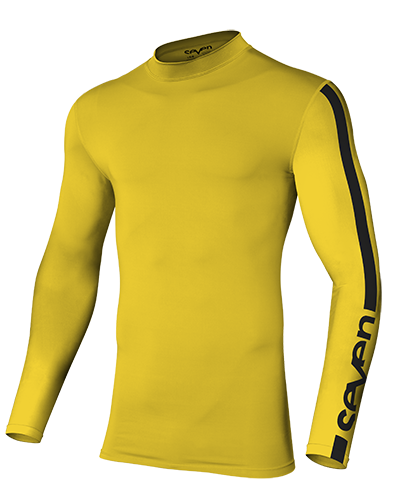Jersey Compresión Motocross Seven Zero Compression Negro Amarillo