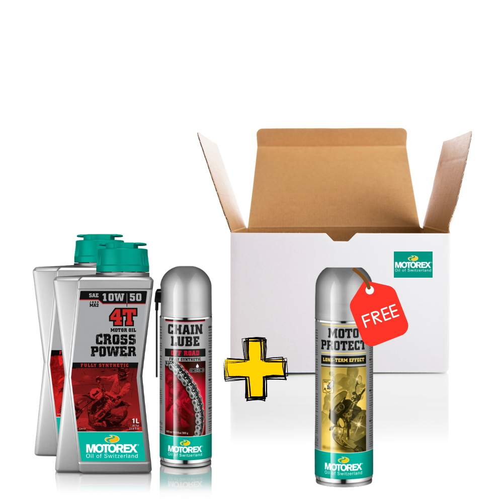 Pack 6 : 2 uni Cross 10w/50 , 1 Chain Off Road = Moto Protect gratis !
