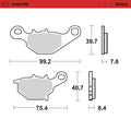 Pastilla de freno Moto-Master Suzuki: RM85