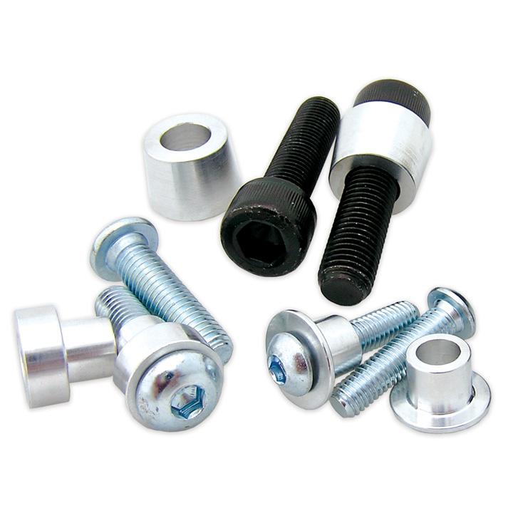 Diábolos Caballete Moto Universales Bolt Negro | Soporte | M6 M8 M10