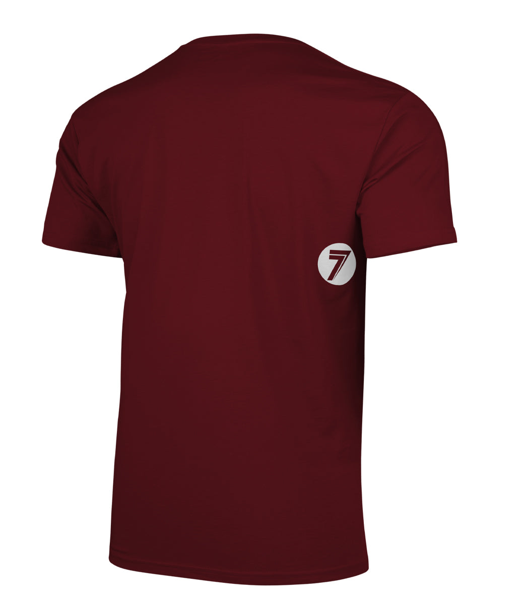 POLERA Seven BRAND TEE BURGANDY