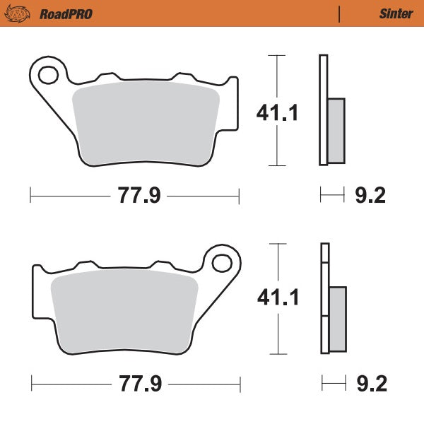 Pastilla de freno Moto-Master RoadPRO Sinter trasera BMW,DUCATI,HUSQVARNA,HONDA,YAMAHA