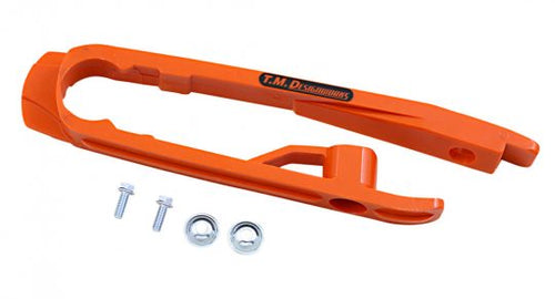 "Deslizador cadena frontal Dirt Cross TM Designworks DCS-KT3-OR naranja KTM"

"Protector basculante negro friccion cero TMD Husqvarna TE DCS-KT3-BK"

"Upgrade transmision evitar desgaste basculante deslizador plastico GasGas"